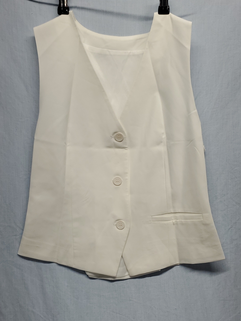 Classic Women's White Button Vest #152